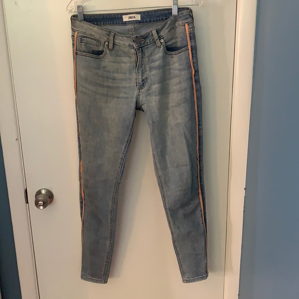 Just Black Denim contrast side skinny Jean